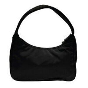 Prada Plate Shoulder Black Bag Triangle Nylon Hobo Hobo